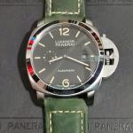 Best Quality Replica Panerai Luminor Green Leather Strap Watch 44MM